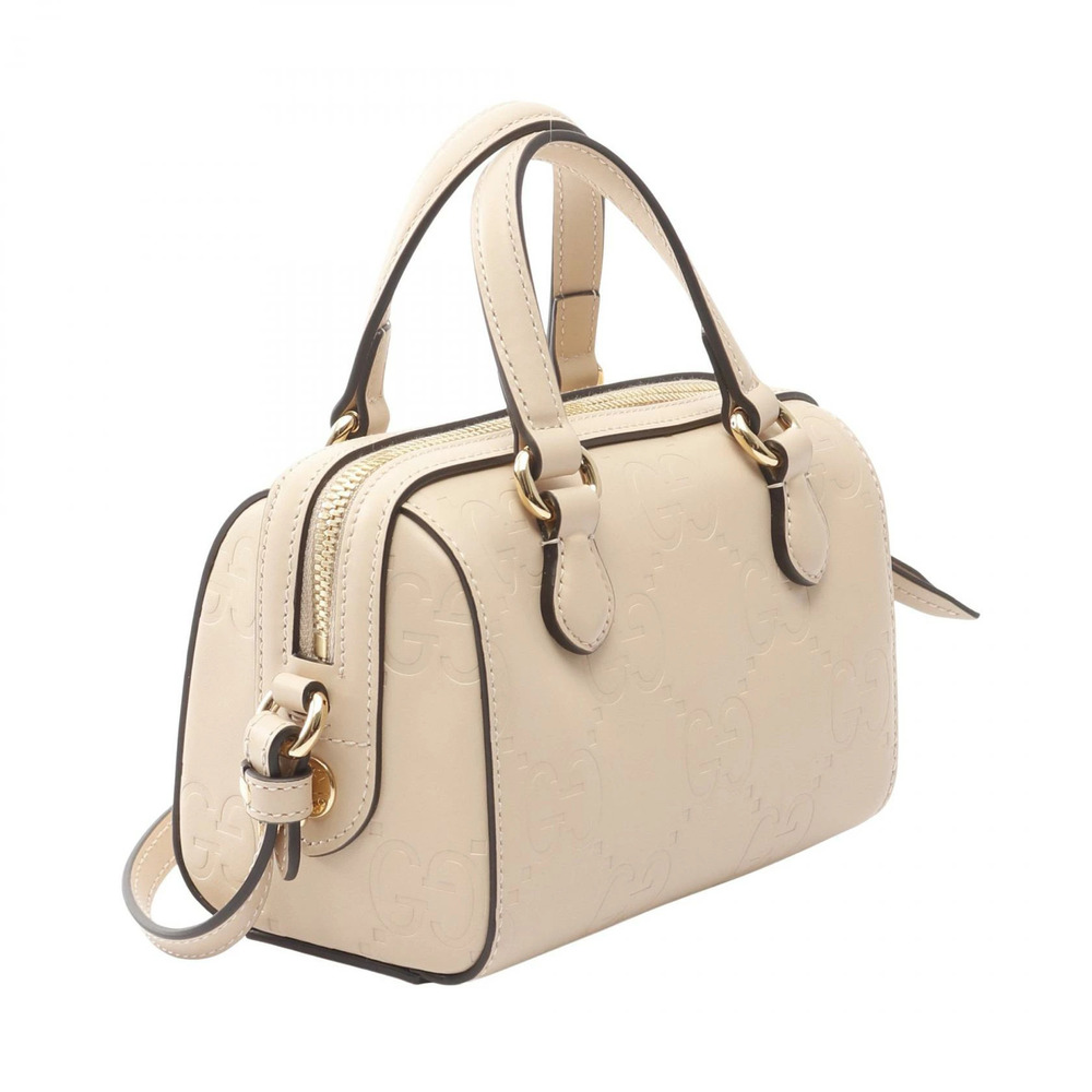 Gucci GG Super Handbag Leather Beige